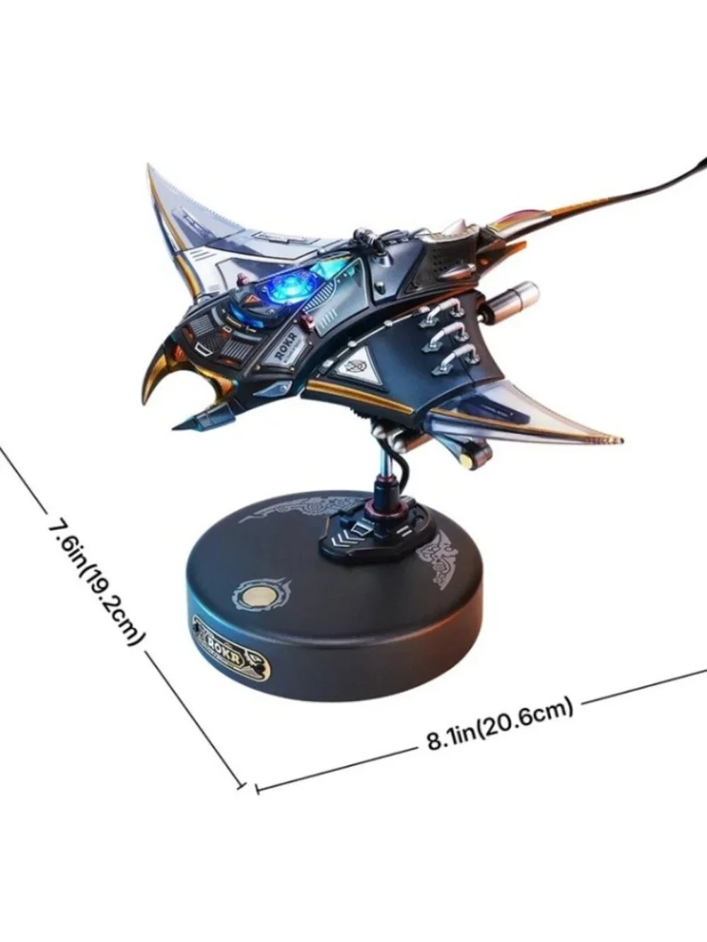 NEW ROKR 3D Metal Model Manta Ray Electric Mechanical Building Model Teens Toy P